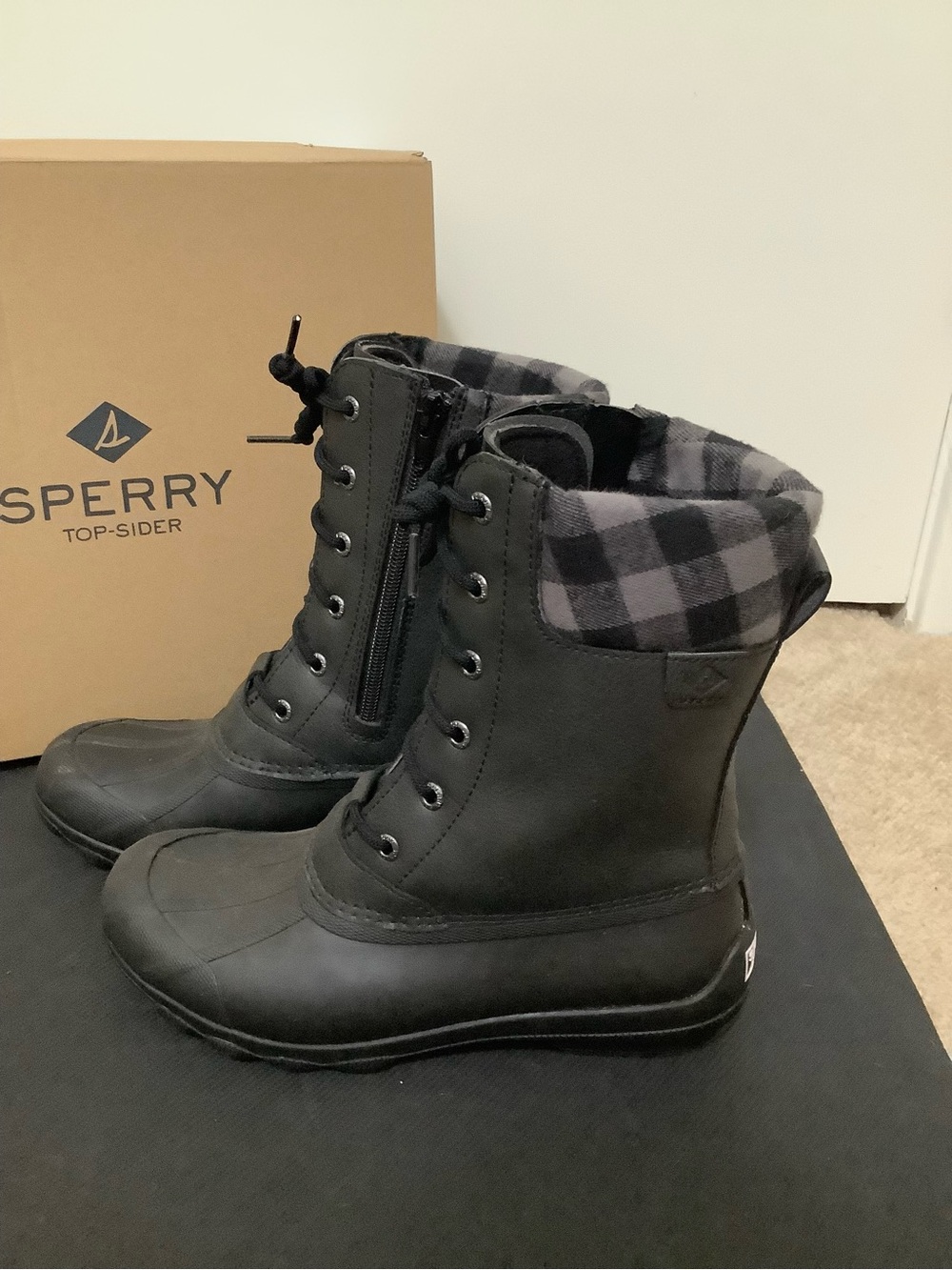 Sperry Black Syren Boot Tall